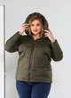 Женская демисезонная куртка с капюшоном больших размеров MODA 0063 68 Хаки (M -0063 /2 W ) - изображение 2