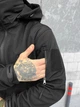 Тактична куртка Soft Shell з капюшоном що відстібається утеплювач фліс Black L - зображення 4