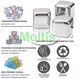 Кубики металлические для виски Moltis Whiskey Stones SILVER 6 шт для других напитков + щипцы - изображение 2