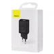Блок живлення Швидка зарядка Мережевий зарядний пристрій Baseus Super Silicone PD 30W 1Type-C для iPhone iPad Samsung Lenovo Xiaomi Black - зображення 2