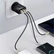 Сетевое зарядное устройство Baseus Compact Quick Charger 30W QC+ PD 1Type-C + 2USB Black - изображение 3