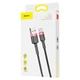 Кабель Baseus Cafule Type-C 3A 1m Black-Red - изображение 2
