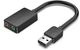 Звуковая карта Vention USB Sound Card 2.0 Channel 1 м, черный (CDYBF) - изображение 1