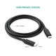 Кабель Ugreen US286 Type-C - Type-C 3A Cable 2 м Black (10306) - зображення 8