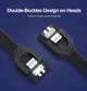 Кабель Ugreen Angled SATA 3 Data Cable 0.5m Black US217 (30797) - изображение 4