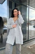 В'язаний жіночий кардиган оверсайз NASTIA, колір Сірий One Size - зображення 4