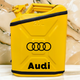 Подарочный набор для мужчин Канистра бар 20 л желтая с логотипом л Audi + посуда в мини бар - изображение 1