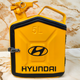 Подарунок набір для чоловіків Каністра бар 5 л жовта з логотипом Hyundai + 2 келиха - зображення 1