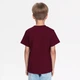 Детская футболка JHK, KID T-SHIRT, базовая, однотонная, для мальчика, бордовая, размер 116, на 5/6 лет - изображение 2