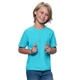 Детская футболка JHK, KID T-SHIRT, базовая, однотонная, для мальчика, бирюзовая, размер 134, на 9/11 лет - изображение 2