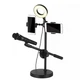 Кольцевая лампа 4в1 Ring Light RL38 стойка с двумя держателями для телефона и микрофона, свет для блогера - изображение 6