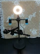 Кольцевая лампа 4в1 Ring Light RL38 стойка с двумя держателями для телефона и микрофона, свет для блогера - изображение 8