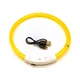 Светодиодный LED ошейник Lesko L-18 Yellow M USB светящийся водоотталкивающий для собак и котов - изображение 4