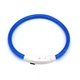 Светодиодный LED ошейник Lesko L-18 Blue M USB для собак и котов светящийся водоотталкивающий - изображение 1