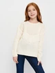 Детский свитер для девочки Coccodrillo Romantic Kids ZC2172101ROK-003 116 см Экрю (5904705999483) - изображение 1