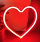 Неоновий світильник Love Серце USB + батарейки АА вивіска червоний подарунок нічник 14 лютого - изображение 2