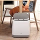 Ведро для мусора MVM BP-14 пластиковое 10 л Бело-серое (BP-14 WHITE/GRAY) - изображение 2