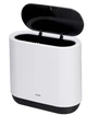 Ведро для мусора MVM BP-14 пластиковое 10 л Бело-черное (BP-14 WHITE/BLACK) - изображение 1