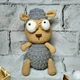 М'яка іграшка ручної роботи в'язана Овечка Моллі амігурумі Hand Made 20 см Сіра 202-44-1 - зображення 1