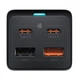 Мережевий фільтр Baseus GaN3 Pro Desktop Powerstrip 65W (2xType-C + 2xUSB + AC(EU)) Black - изображение 3