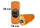 Массажный ролик EasyFit Grid Roller 33 см v.1.1 Оранжевый - изображение 1