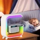 Ночник аккумуляторный RGB G3 с беспроводной зарядкой 15W и Bluetooth колонкой 3W смарт лампа - изображение 5