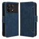 Чехол-книжка с кармашками Deexe Wallet Stand для Xiaomi Poco X6 Pro - Blue - изображение 1