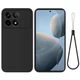 Силиконовый (TPU) чехол Deexe Silicone Case для Xiaomi Poco X6 Pro - Black - изображение 1