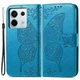 Чехол-книжка с рисунком UniCase Butterfly Pattern для Xiaomi Redmi Note 13 Pro 5G / Poco X6 - Blue - изображение 1