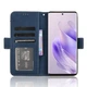Чехол-книжка с кармашками Deexe Wallet Stand для Infinix Zero 30 - Blue - изображение 4