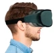 Дихаюча Регульована 3D маска для сну з опуклостями для очей Зелена - зображення 3