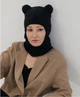 Балаклава шапка D.Hats чёрная с ушками - изображение 2