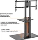 Настільна стійка для телевізора OfficePro TVS605 45"-90" Black/Walnut wood (TVS605) - зображення 10