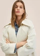Тренч оверсайз Mango 27094018 M Экрю - изображение 3