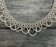 Колье-силянка из чешского бисера HatynkaUA Necklace ожерелье ручной работы Белый с серебром (SUN999_48) - изображение 3