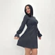 Женское модное вельветовое платье с завышенной талией GF08574 цвет темно-серый, размер 50/52 - изображение 4