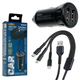 Автомобільний зарядний пристрій Remax RCC236 Vanguard Series 2.4A 3-in-1 Charging Cable чорний - зображення 2