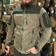 Чоловіча флісова демісезонна кофта Safari Tactical на блискавці з Softshell вставками Хакі L Kali AI466 високий воріт - стійка липучки для шевронів - зображення 1