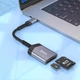 Переходник HOCO 2-in-1 card reader Type-C UA25 grey - изображение 5