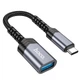 Перехідник HOCO Type-C male to USB female 3.0 converter UA24 grey - зображення 8