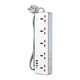 Мережевий фільтрі Hoco AC14A Rico 5-position socket (PD30W/1C3A) (EU) White - зображення 1