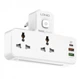 Сетевой удлинитель фильтр разветвитель LDNIO SC2311 2 USB 1 Type-C 2 розетки с ночником быстрая зарядка 20W White/Белый - изображение 2
