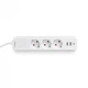 Сетевой удлинитель VIDEX ONCORD с/с 3п 3м (3x1.5мм) 2.4А 2USB+USB-C с кнопкой White - изображение 4
