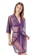 Халат-пеньюар женский из прозрачной сеточки Felisiya Lingerie Фиолетовый 93с-2817 Оne size(S/М) - изображение 2