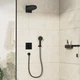 Зовнішня частина змішувача без прихованої частини HANSGROHE DuoTurn E чорний латунь 155x155мм 75417670 - зображення 5