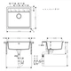 Мойка для кухни HANSGROHE гранитная S52 570x510мм прямоугольная врезная с сифоном серая 43359290 - изображение 2