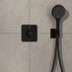 Зовнішня частина змішувача без прихованої частини HANSGROHE ShowerSelect Comfort Q чорний латунь 155x155мм 15583670 - зображення 4