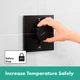 Внешняя часть смесителя без скрытой части HANSGROHE ShowerSelect Comfort E черный латунь 155x155мм 15572670 - изображение 5