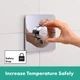Зовнішня частина змішувача без прихованої частини HANSGROHE ShowerSelect Comfort Q хром латунь 155x155мм 15588000 - зображення 3