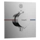 Зовнішня частина змішувача без прихованої частини HANSGROHE ShowerSelect Comfort E хром латунь 155x155мм 15571000 - зображення 1